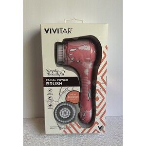 Vivatar Simply Beautiful Facial Power Brush Pink Floral Waterproof Exfoliates